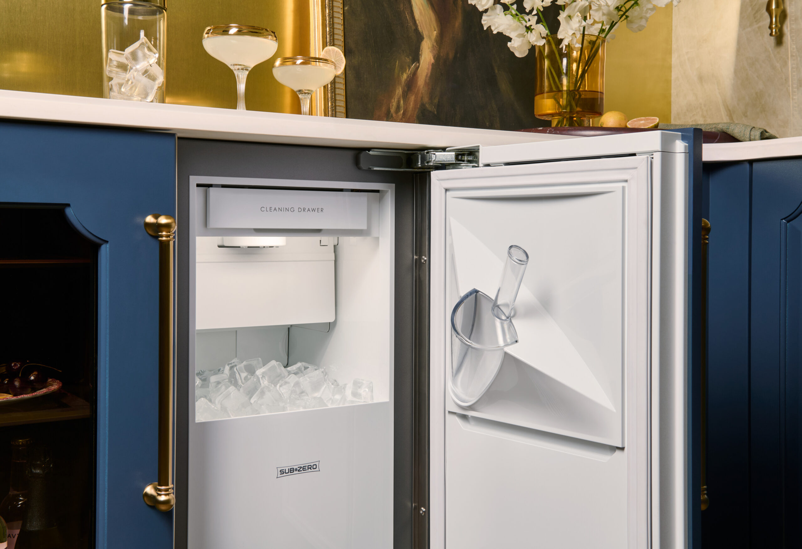 Sub-Zero refrigerator interior showing proper cooling and organized storage